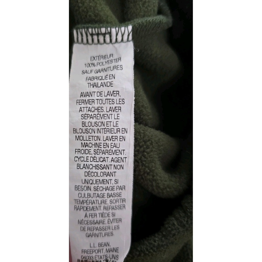 L.L. Bean Mens Fleece Jacket Side Pocket Full Zip Long Sleeve Green Size XL Tall - Picture 5 of 5